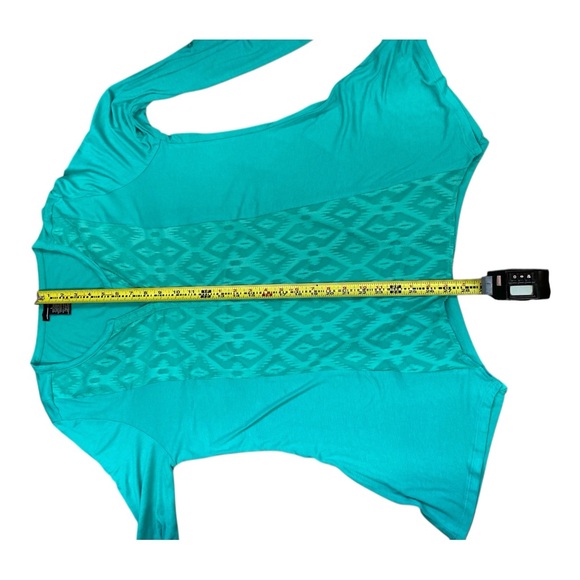 New RXB Green/Blue  3/4 Sleeve Relaxed Tunic - Picture 7 of 11